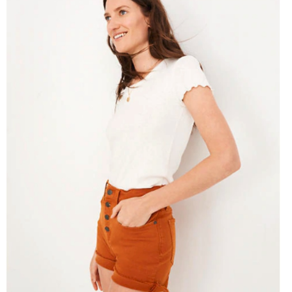 Madewell High-Rise Denim Shorts Garment-Dyed Sz 25 - Picture 3 of 6